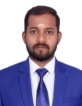 Portrait of Karthik Pillai, Organising Secretary of the Karnataka Optometry Association